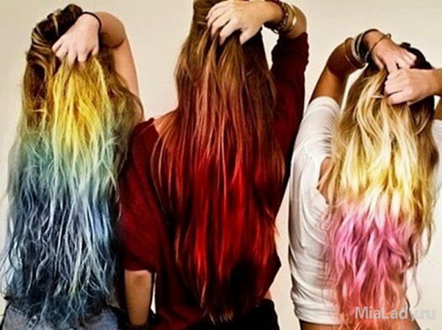 цветные волосы, цветные волосы фото, цветные волосы омбре, цветные волосы картинки, как сделать цветные волосы
