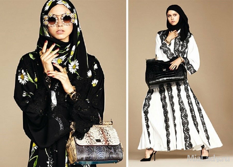 дольче габбана, красивые хиджабы, мусульманская одежда для женщин