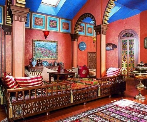 спальня в марокканском стиле, марокканский стиль в интерьере, марокканский стиль